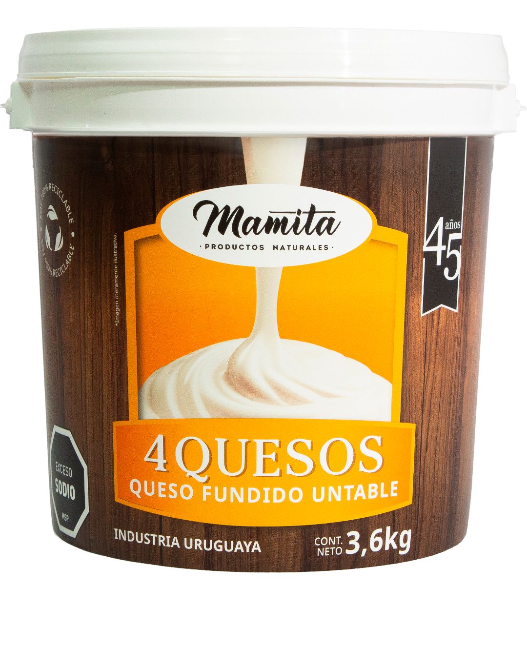 Balde Queso Untable 4 Quesos
