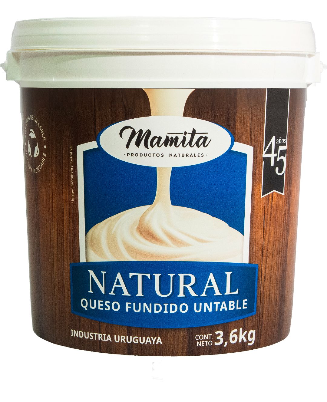 Balde Queso Untable Natural