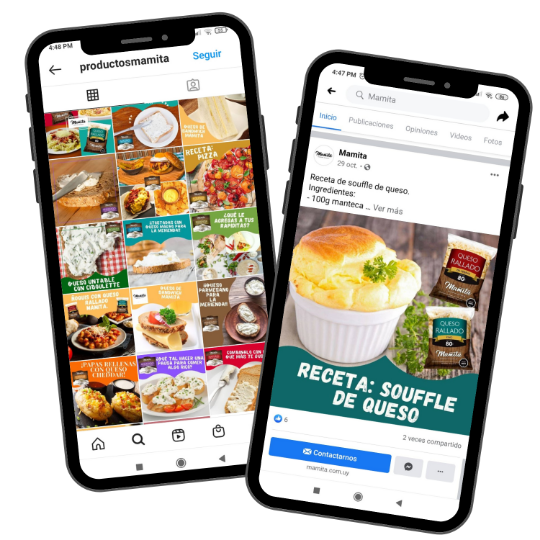 redes sociales de Productos Mamita