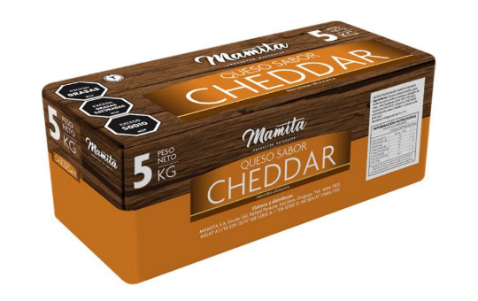 Queso sabor cheddar de Productos Mamita
