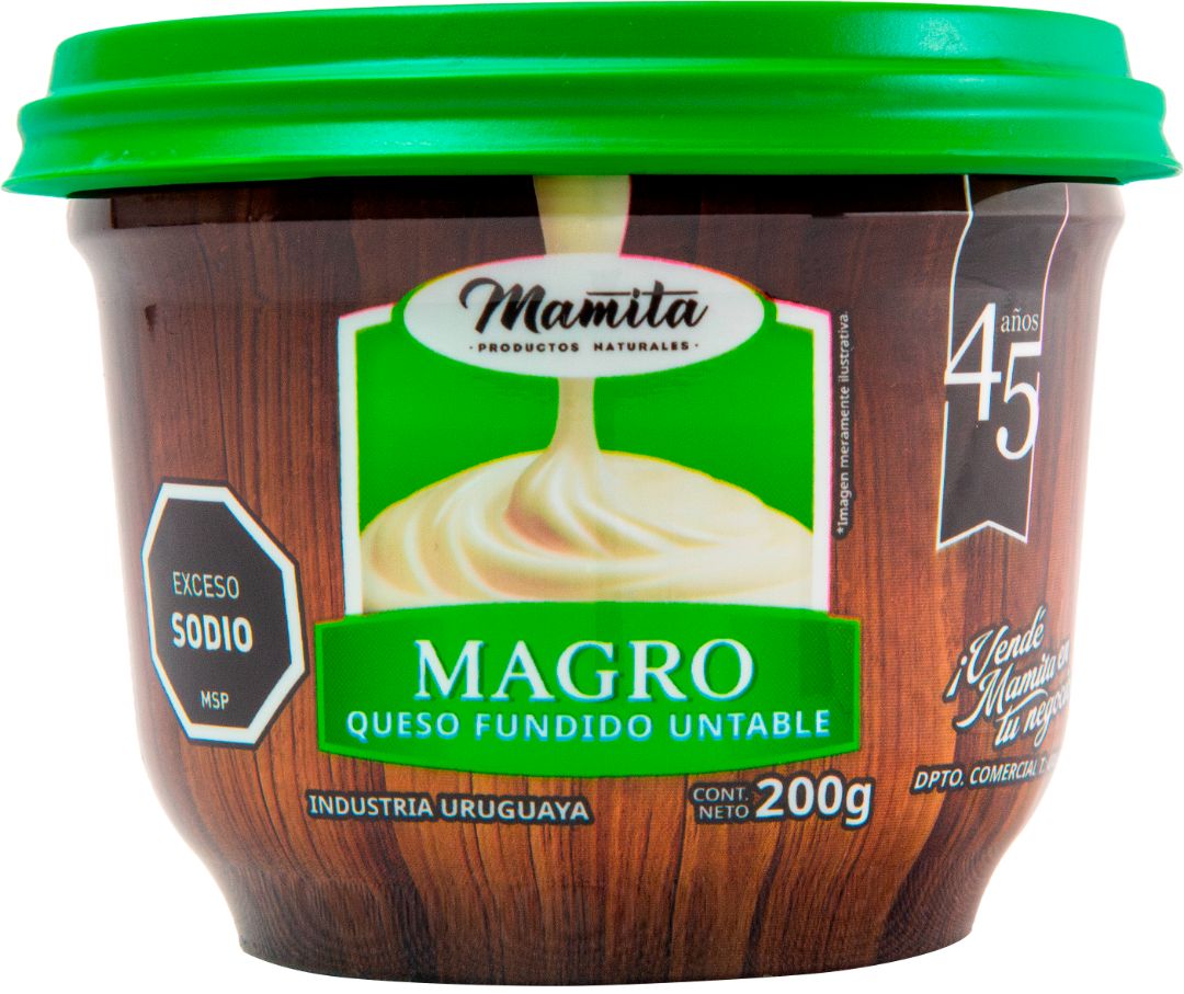 QUESO FUNDIDO UNTABLE SABOR MAGRO DE PRODUCTOS MAMITA