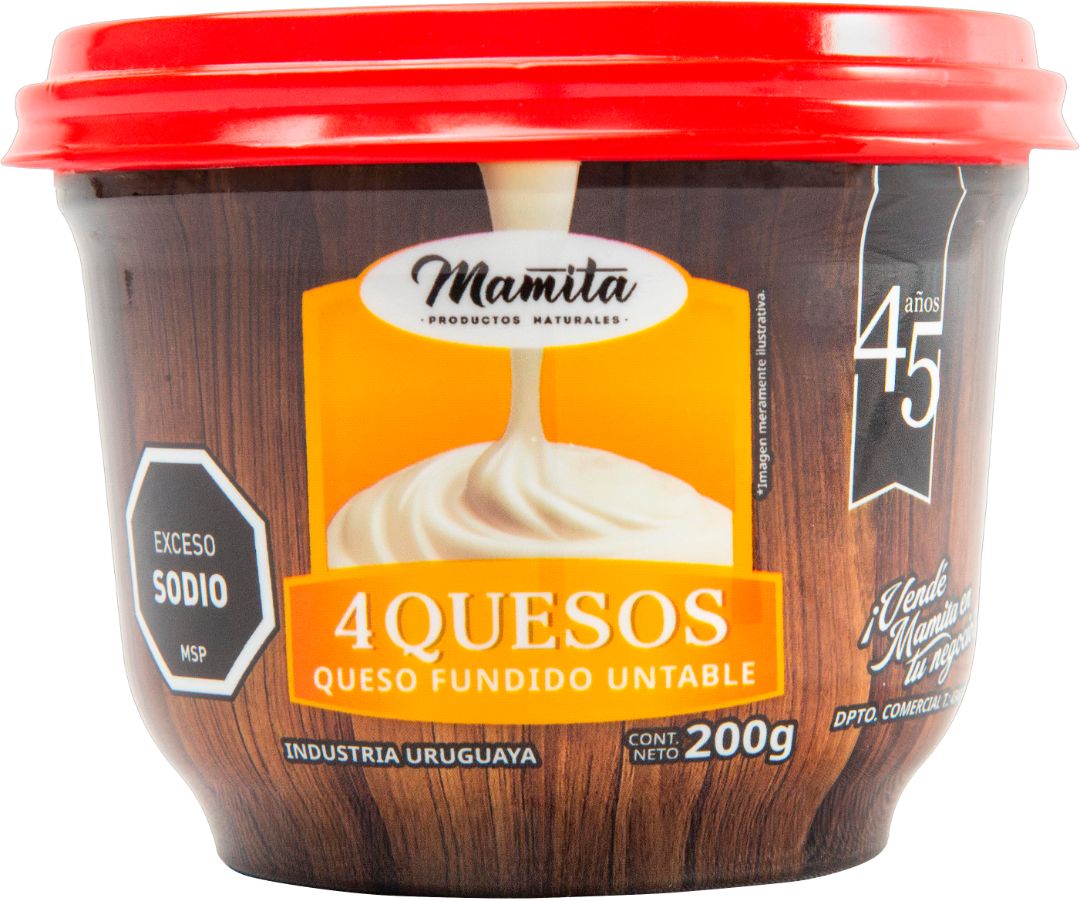 QUESO FUNDIDO UNTABLE SABOR 4 quesos de Productos Mamita