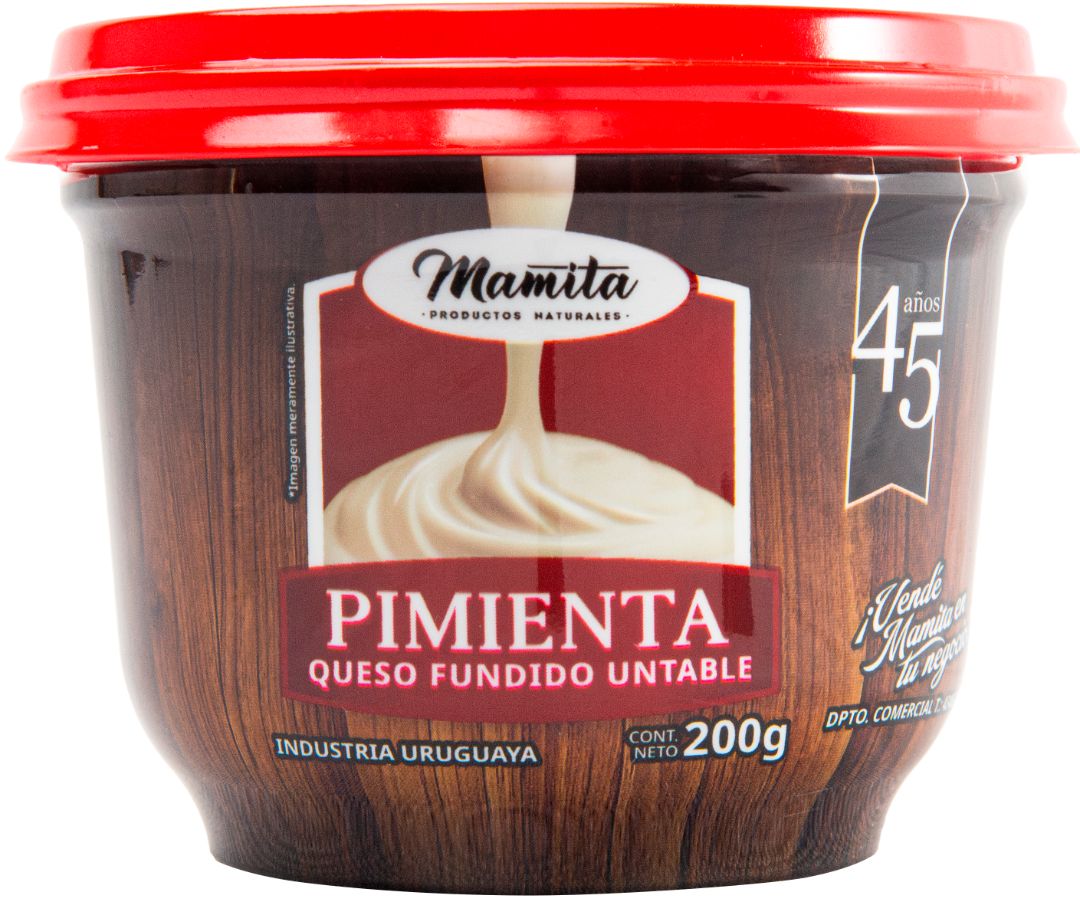 QUESO FUNDIDO UNTABLE SABOR pimienta DE PRODUCTOS MAMITA