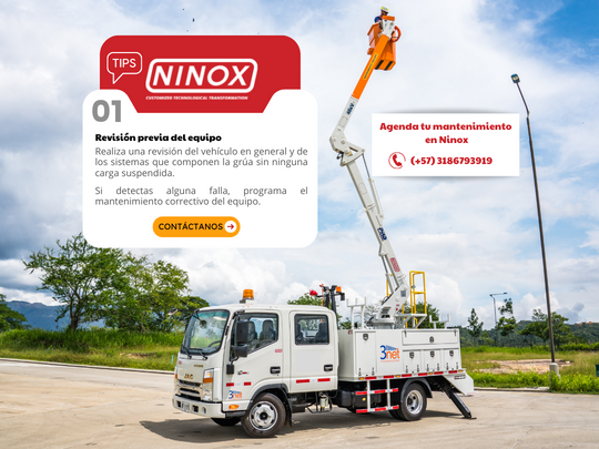 hidroelevador, grúa, camion grua, camion canasta, Ninox, operación de grua, operación de camión grua