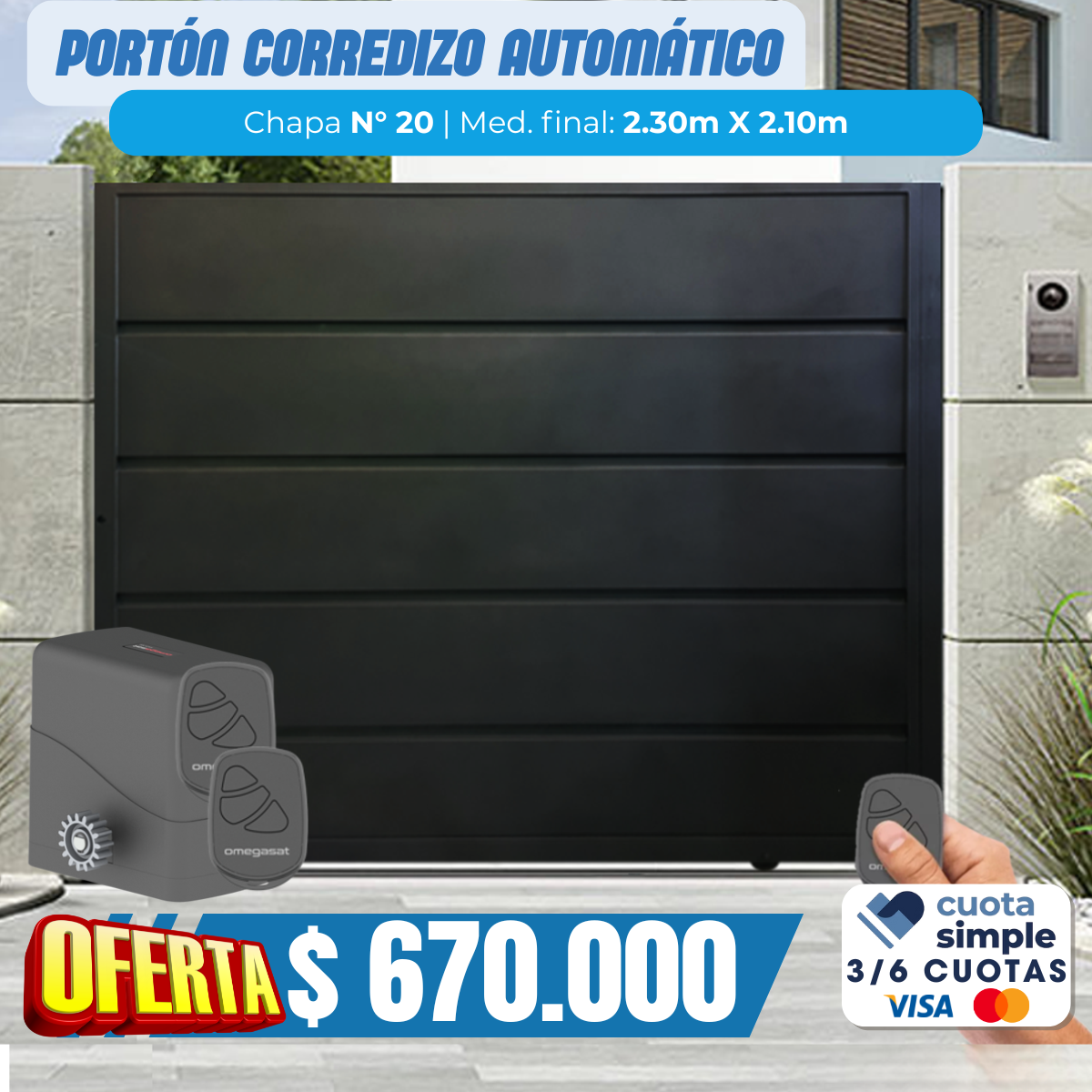 Portón corredizo automatico