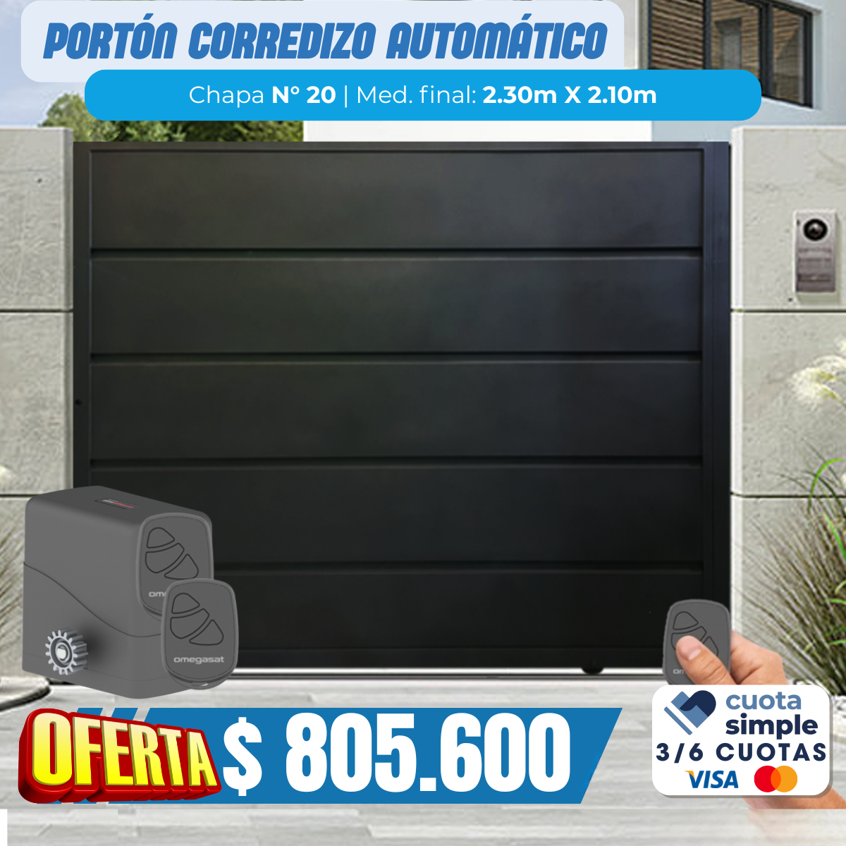 Portón corredizo automatico