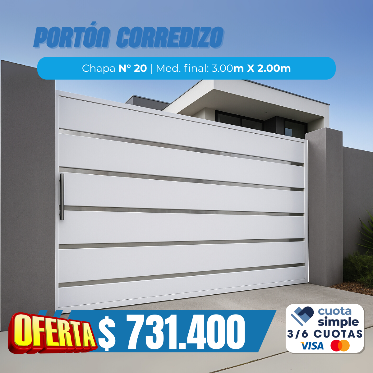 Portón corredizo manual