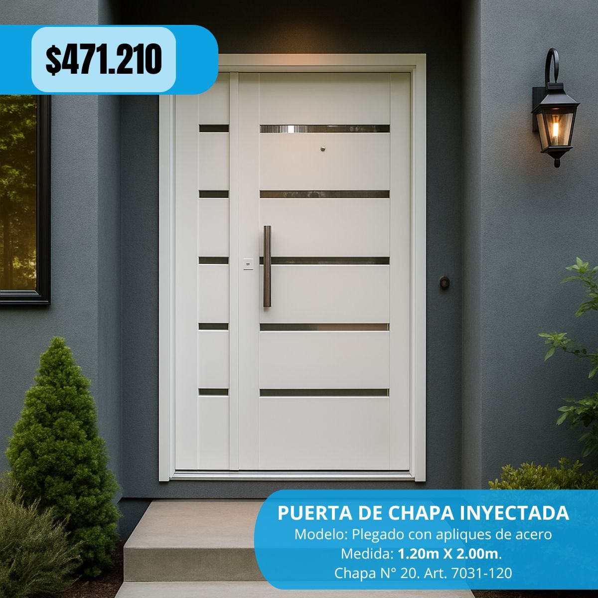 Puerta inyectadad hoja y media