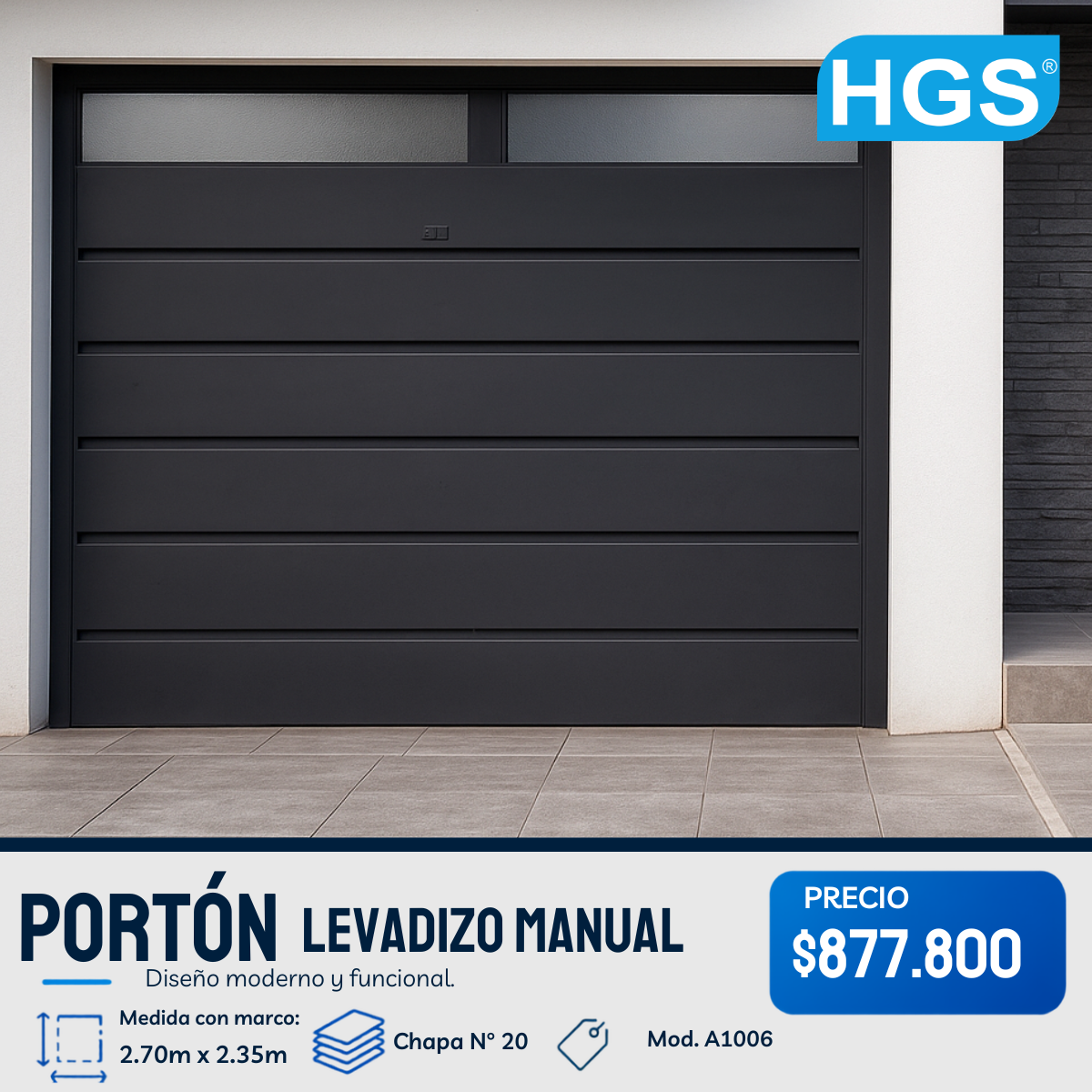 Portón levadizo manual