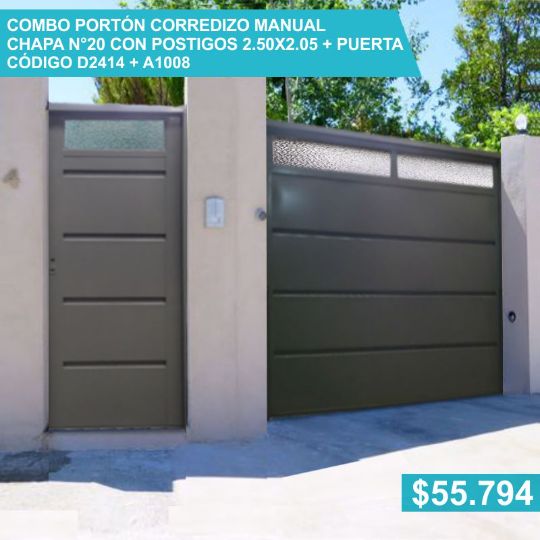 Combo de Portón Corredizo y Puerta