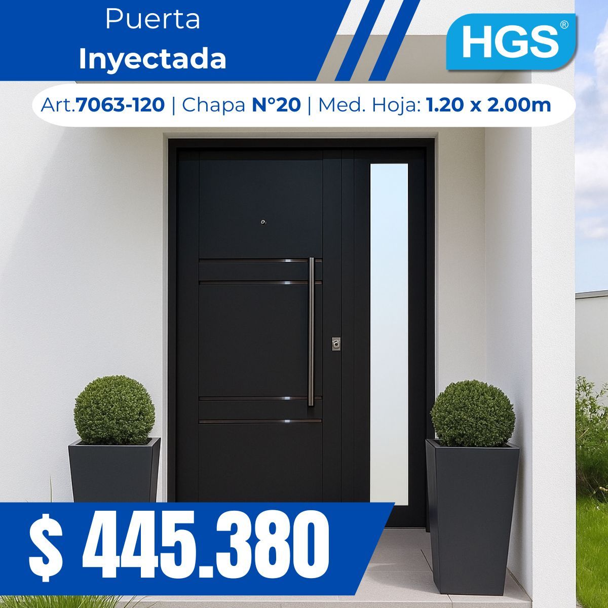 Puerta de chapa inyectada