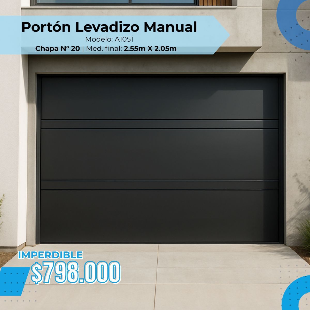 Portón levadizo manual