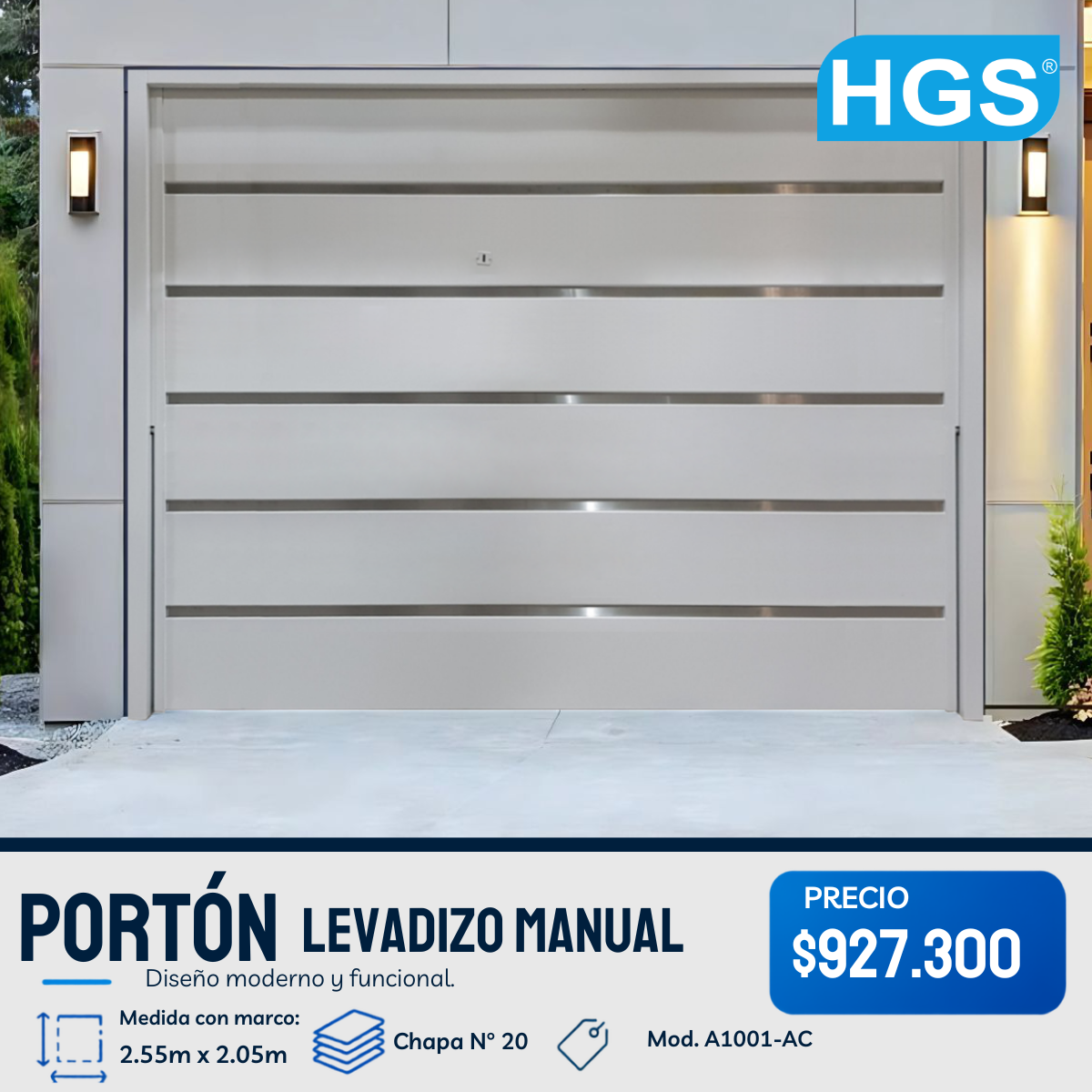 Portón levadizo manual