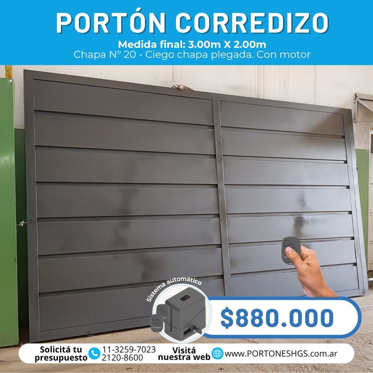 Portón corredizo automatico