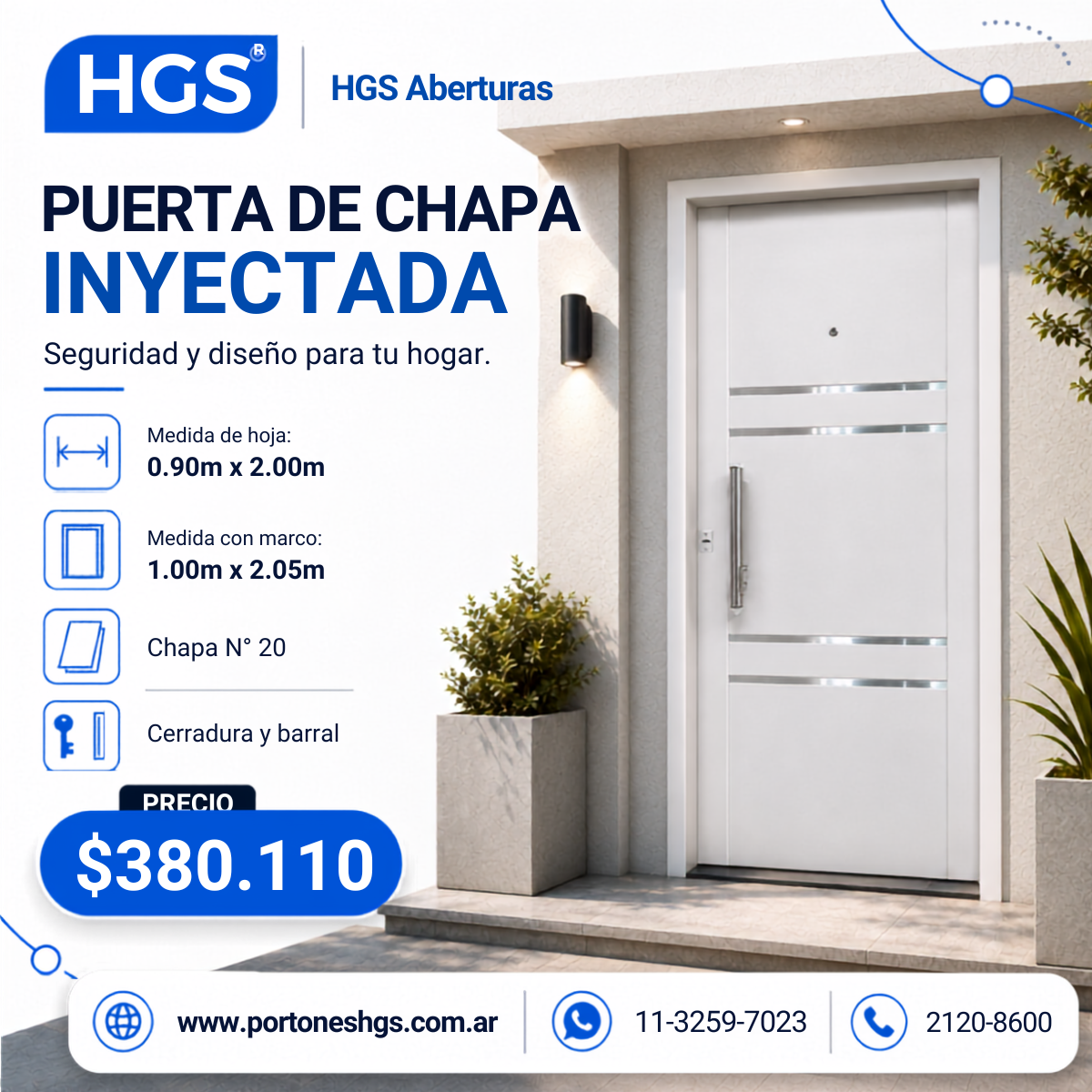 Haga clic para editar la imagen Puerta inyectada exterior