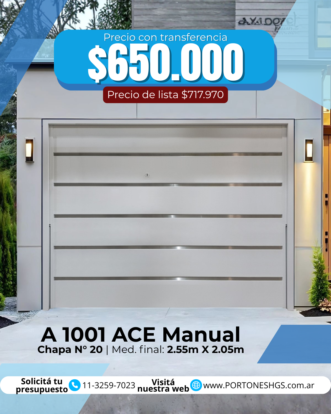 Portón levadizo manual 