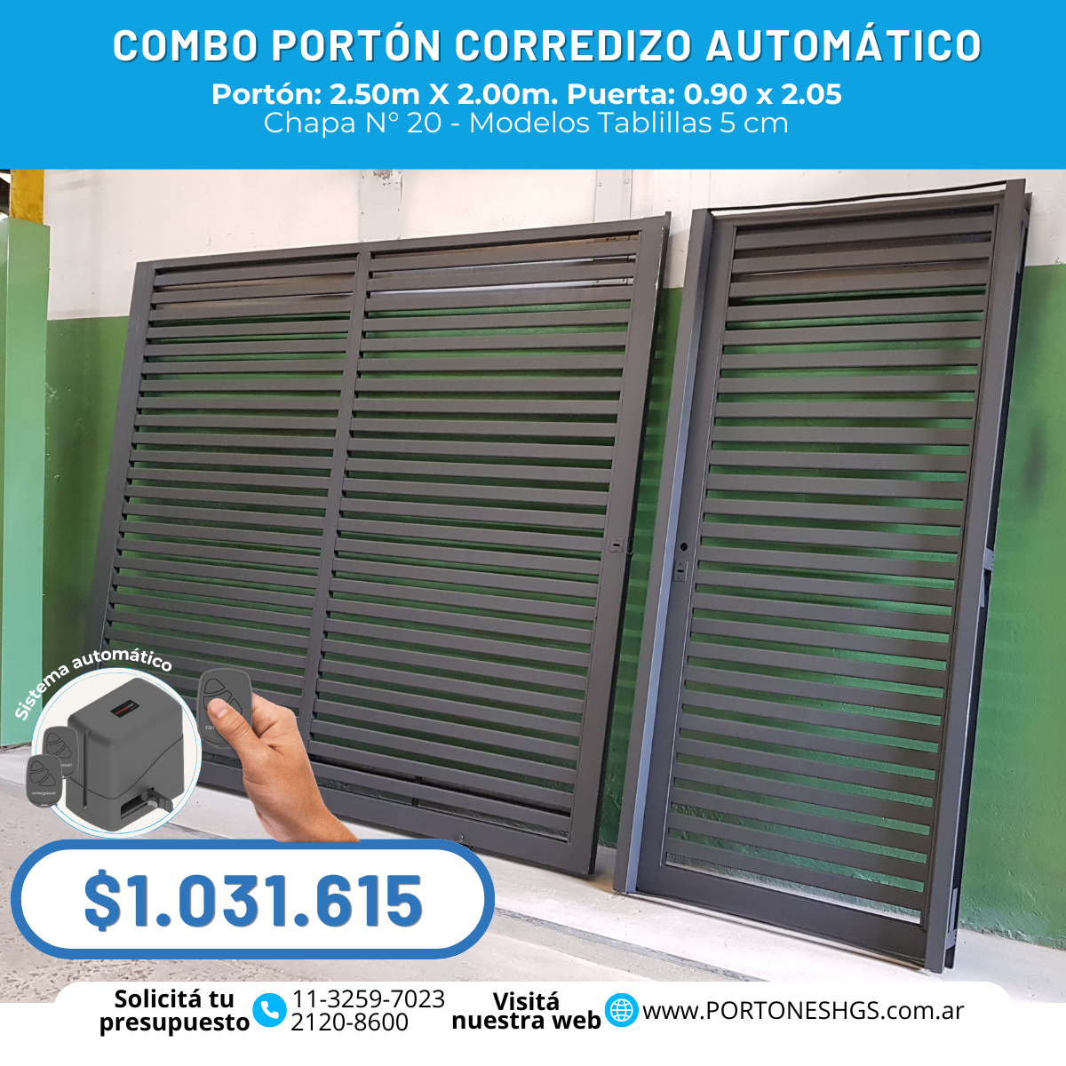 Combo Porton corredizo  y puerta