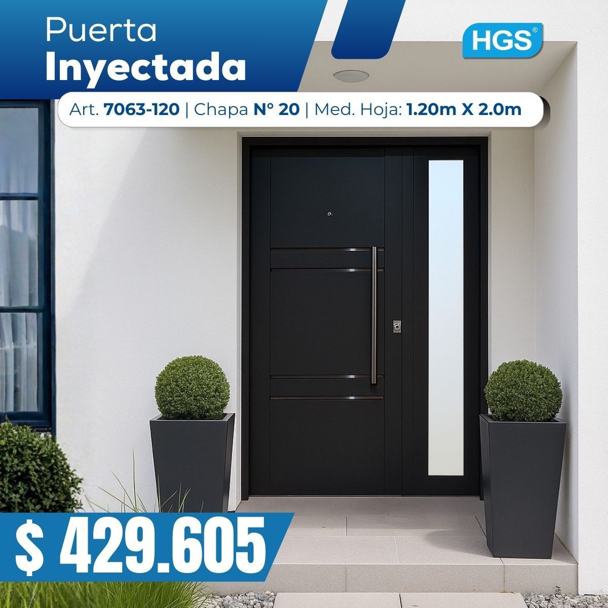 Puerta de chapa inyectada