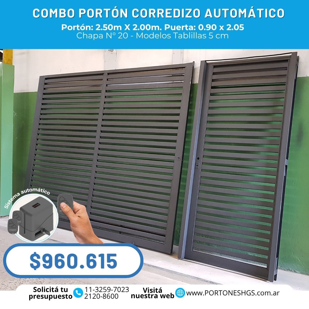 Combo Porton corredizo  y puerta
