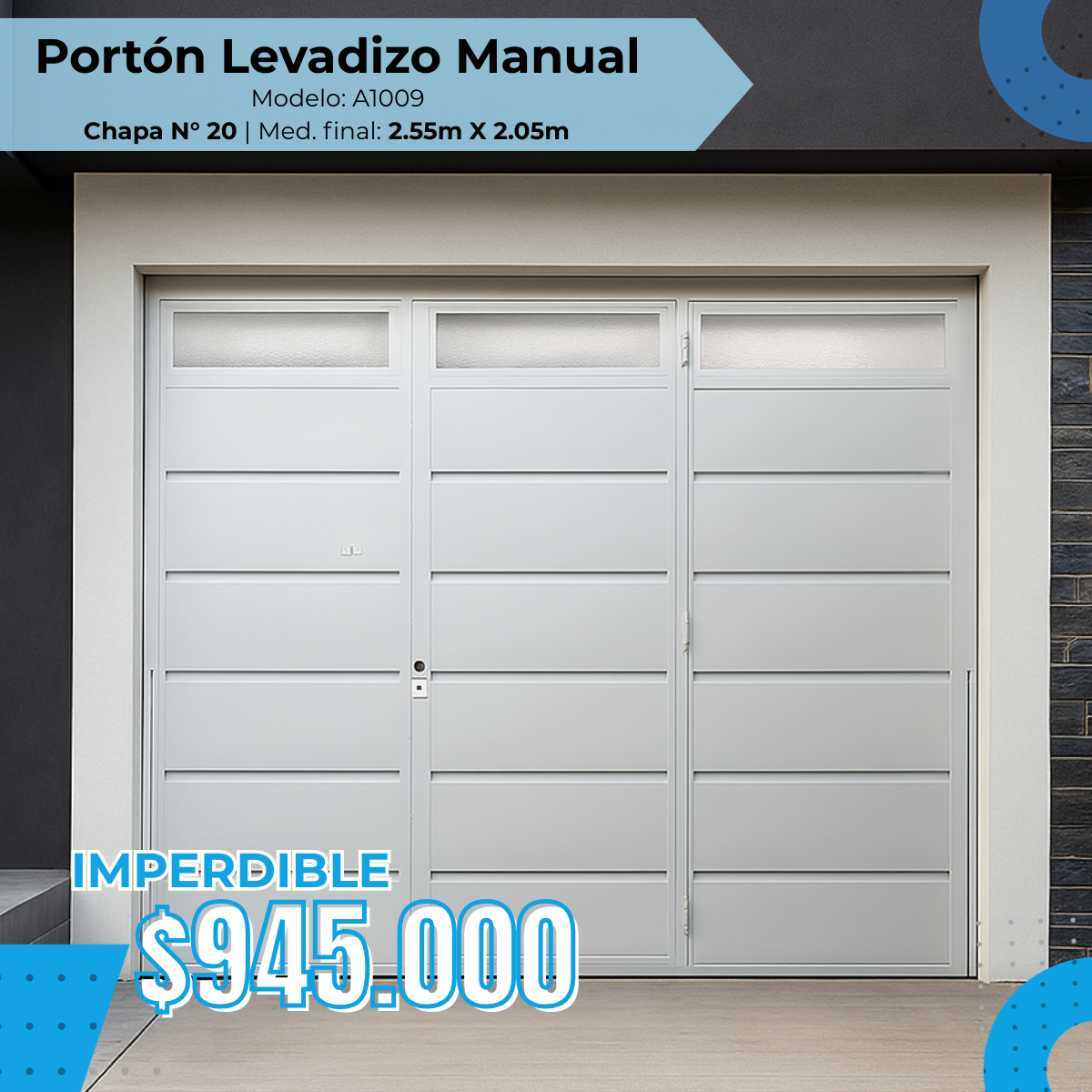 Portón levadizo manual