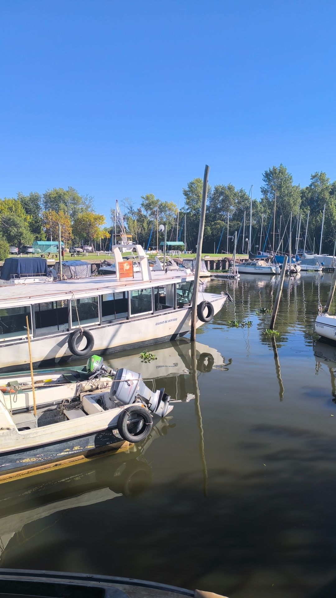 cruzás en lancha y el mundo baja la velocidad.