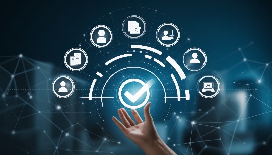 Interfaz digital que representa procesos estandarizados y control de calidad en los proyectos de Grupo Constructivo CS