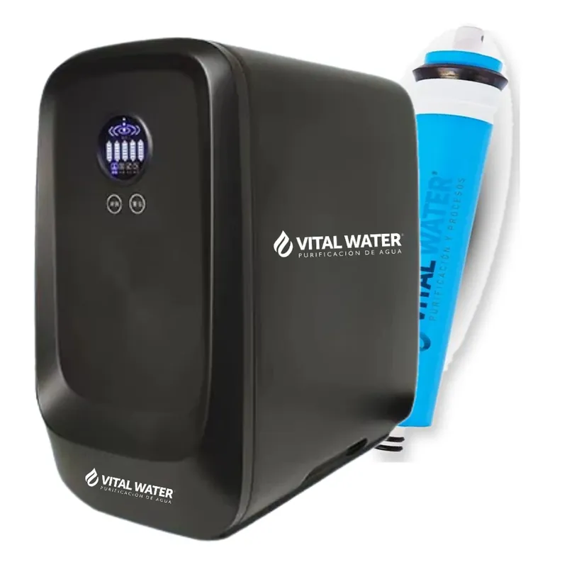 Ósmosis inversa de doble paso 30 l/h con resina desmineralizadora (7 etapas)