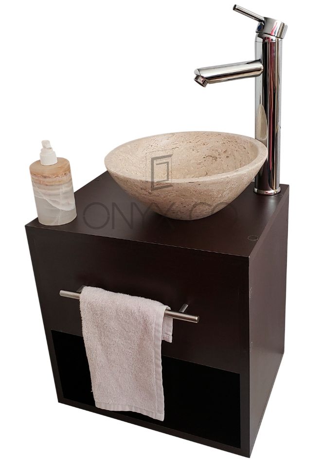 LAVABO MARMOL MODERNO CON MUEBLE